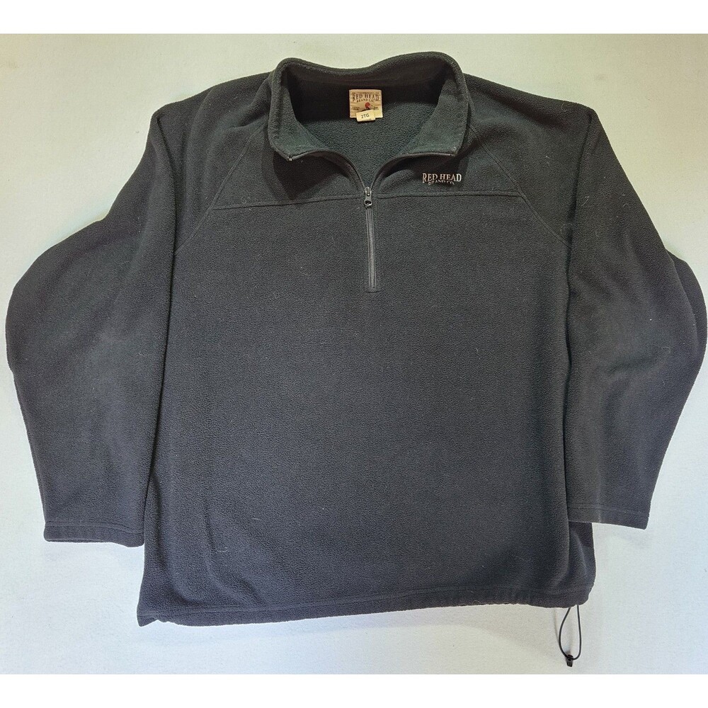 Red Head Brand Co. Men's Long Sleeve Shirt Size 2XL 1/4 Zip Pull Over Black